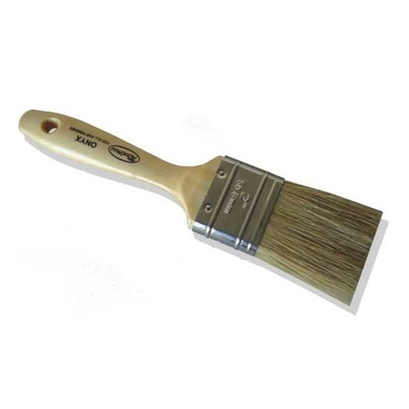 GORDON BRUSH 1" Chisel Edge Paint Brush, Hog Hair Bristle, Wood Handle, 12 PK R12013